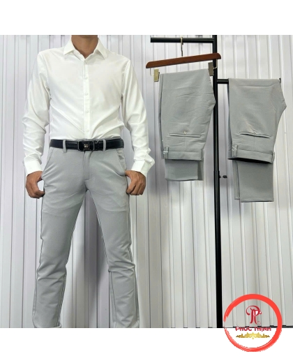 Quần tây 2 chiều xám trung