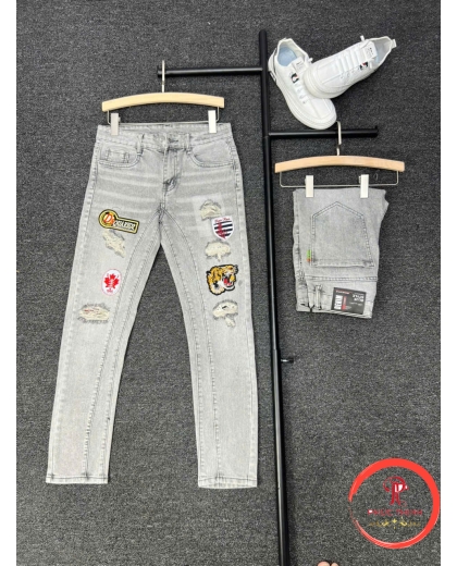  jeans xám khói 1702