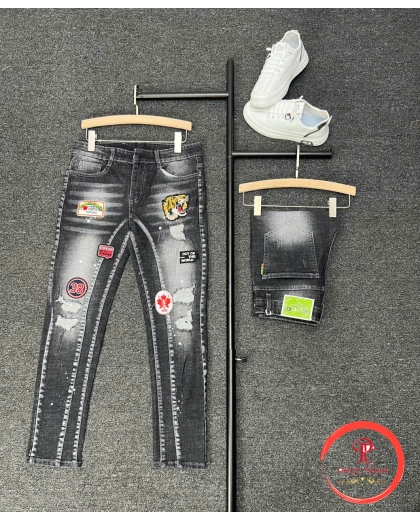 Jeans xám logo 1534